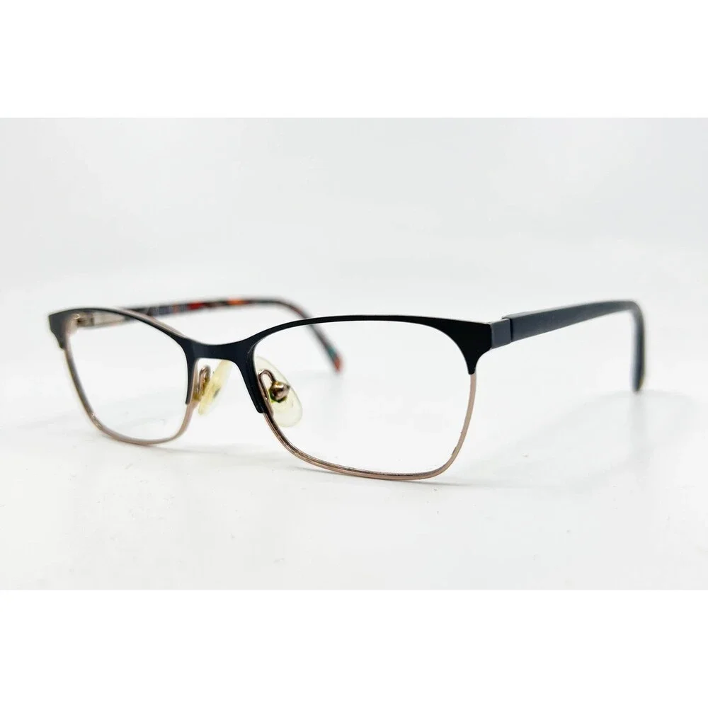 Vera Bradley Whitley Eyeglasses Womens Black Gold Desert Floral 48-16-130
